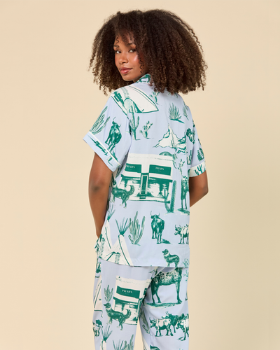 Marfa Toile Pajama Pants Set Pajama Set Katie Kime