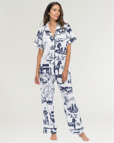 Marfa Toile Pajama Set Pajama Set Navy / XXS / Pants Katie Kime