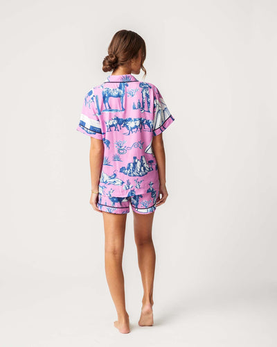 Marfa Toile Pajama Shorts Set Pajama Set Katie Kime