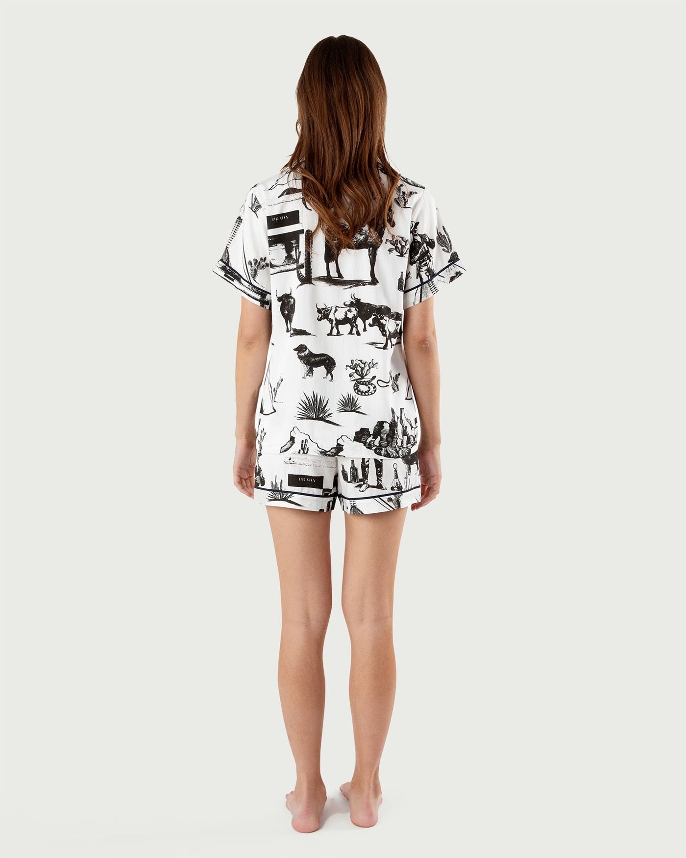 Marfa Toile Pajama Shorts Set Pajama Set Katie Kime