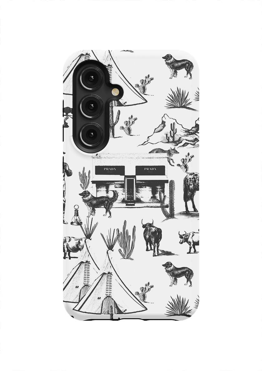 Marfa Toile Samsung Phone Case PPLR_HIDDEN_PRODUCT Black / Galaxy S24 / Tough Katie Kime
