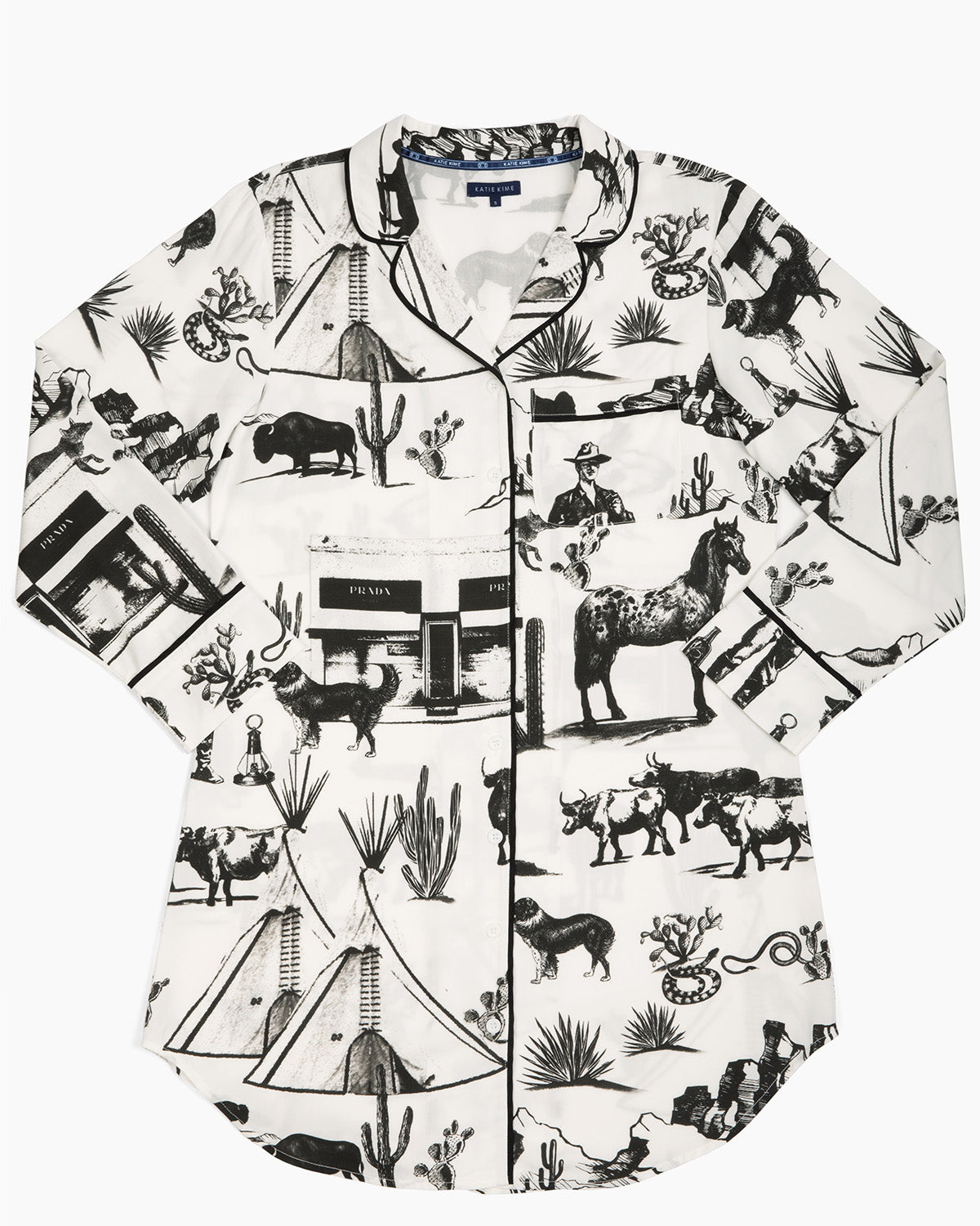 Marfa Toile Sleep Shirt Sleep Shirt Katie Kime