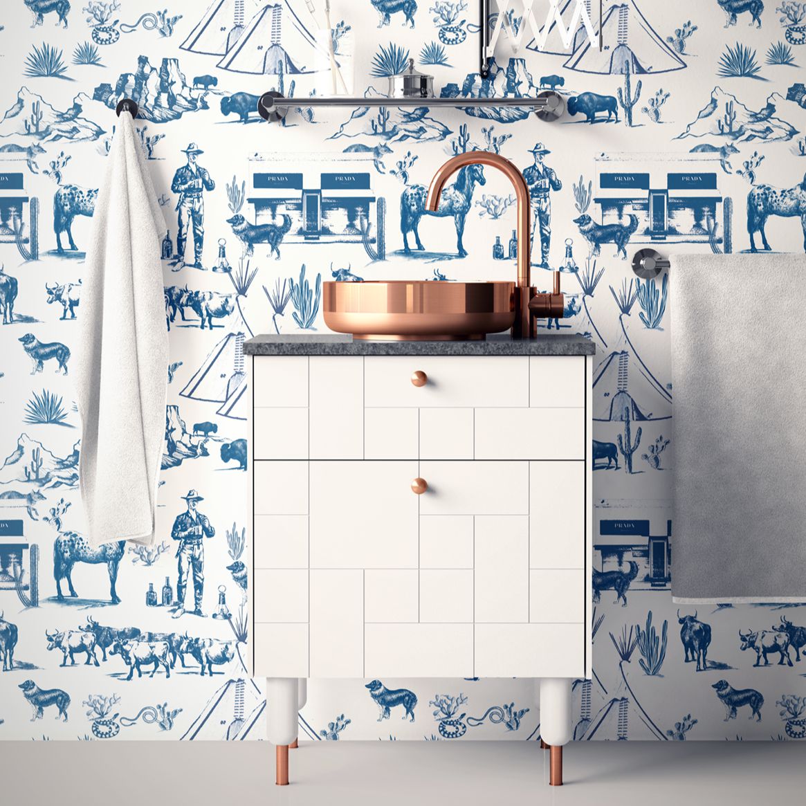 Marfa Toile Traditional Wallpaper Wallpaper Katie Kime