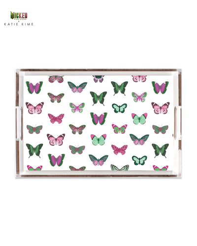 Mariposa Lucite Tray Lucite Trays Pink Green / 11x17 Katie Kime