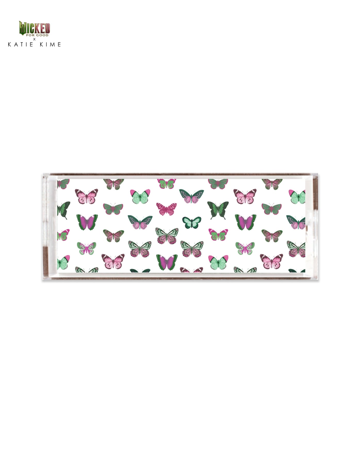 Mariposa Lucite Tray Lucite Trays Pink Green / 11x4 Katie Kime