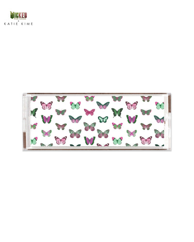 Mariposa Lucite Tray Lucite Trays Pink Green / 11x4 Katie Kime