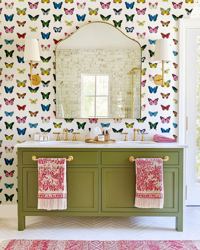 Mariposa Traditional Wallpaper Wallpaper Multi / Double Roll Katie Kime