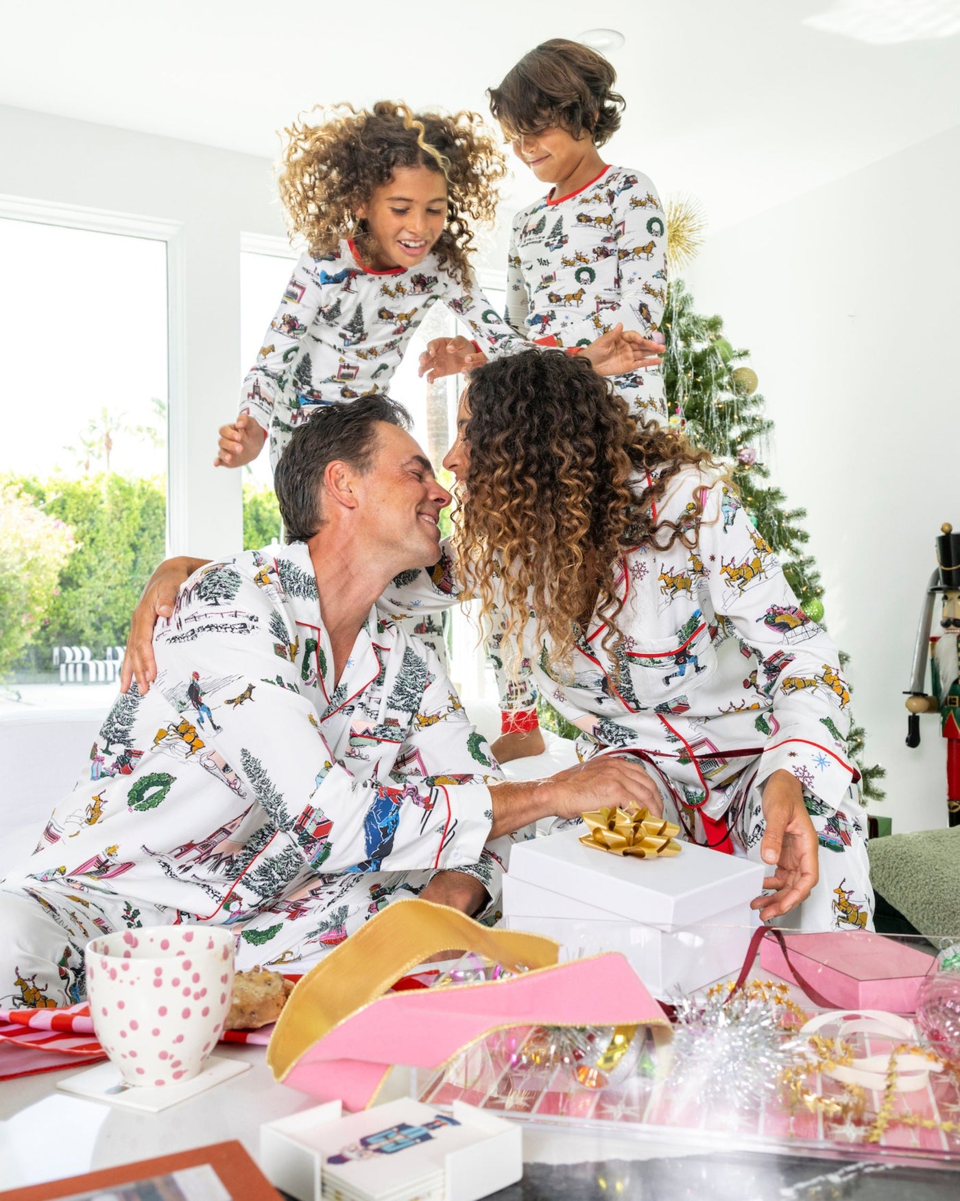 Men's Holiday Toile Pajama Pants Set Pajama Set Katie Kime