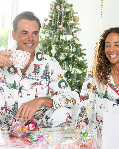 Men's Holiday Toile Pajama Pants Set Pajama Set Katie Kime