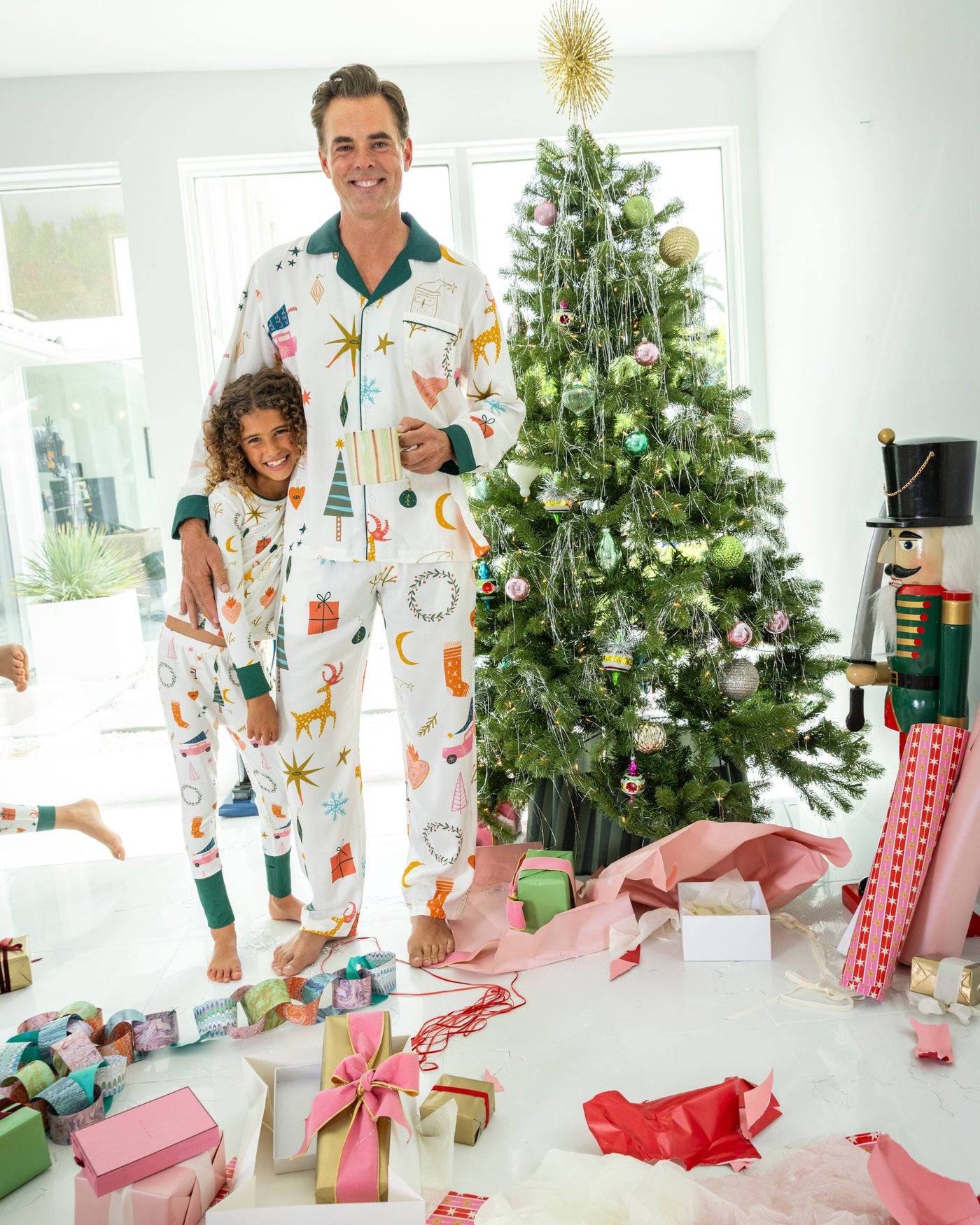 Men's Mod Holiday Pajama Pants Set Pajama Set Katie Kime