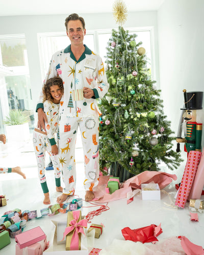 Men's Mod Holiday Pajama Pants Set Pajama Set Katie Kime