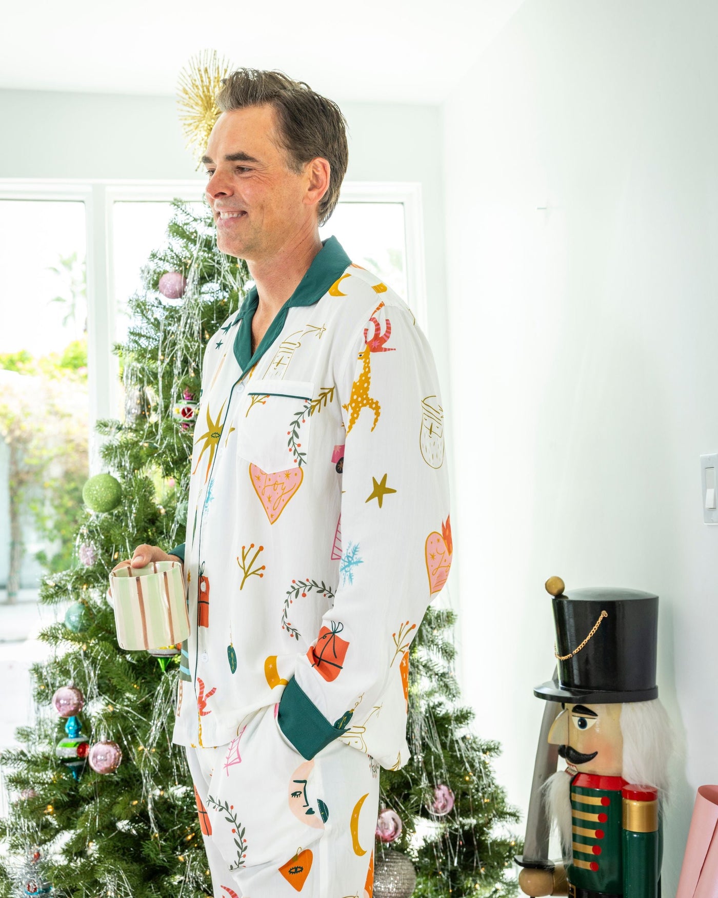 Men's Mod Holiday Pajama Pants Set Pajama Set Katie Kime