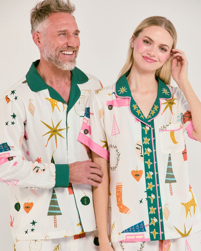 Men's Mod Holiday Pajama Pants Set Pajama Set Katie Kime