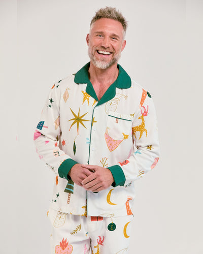 Men's Mod Holiday Pajama Pants Set Pajama Set Katie Kime
