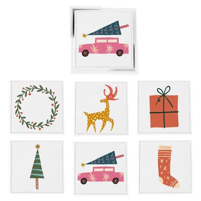 Mod Holiday Coaster Set Coaster Set Multi Katie Kime