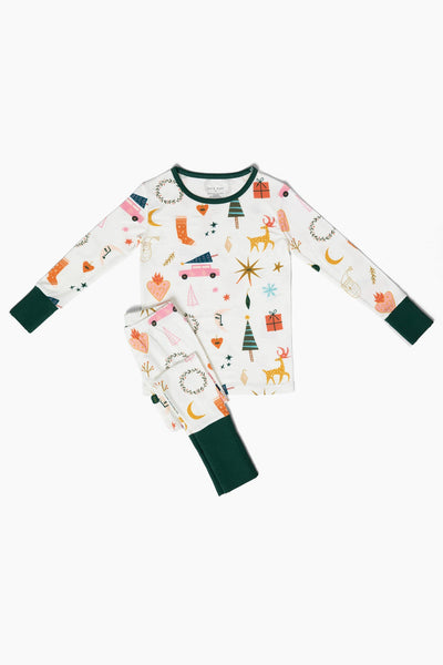 Mod Holiday Kids Long Sleeve Pajama Set Pajama Set Katie Kime