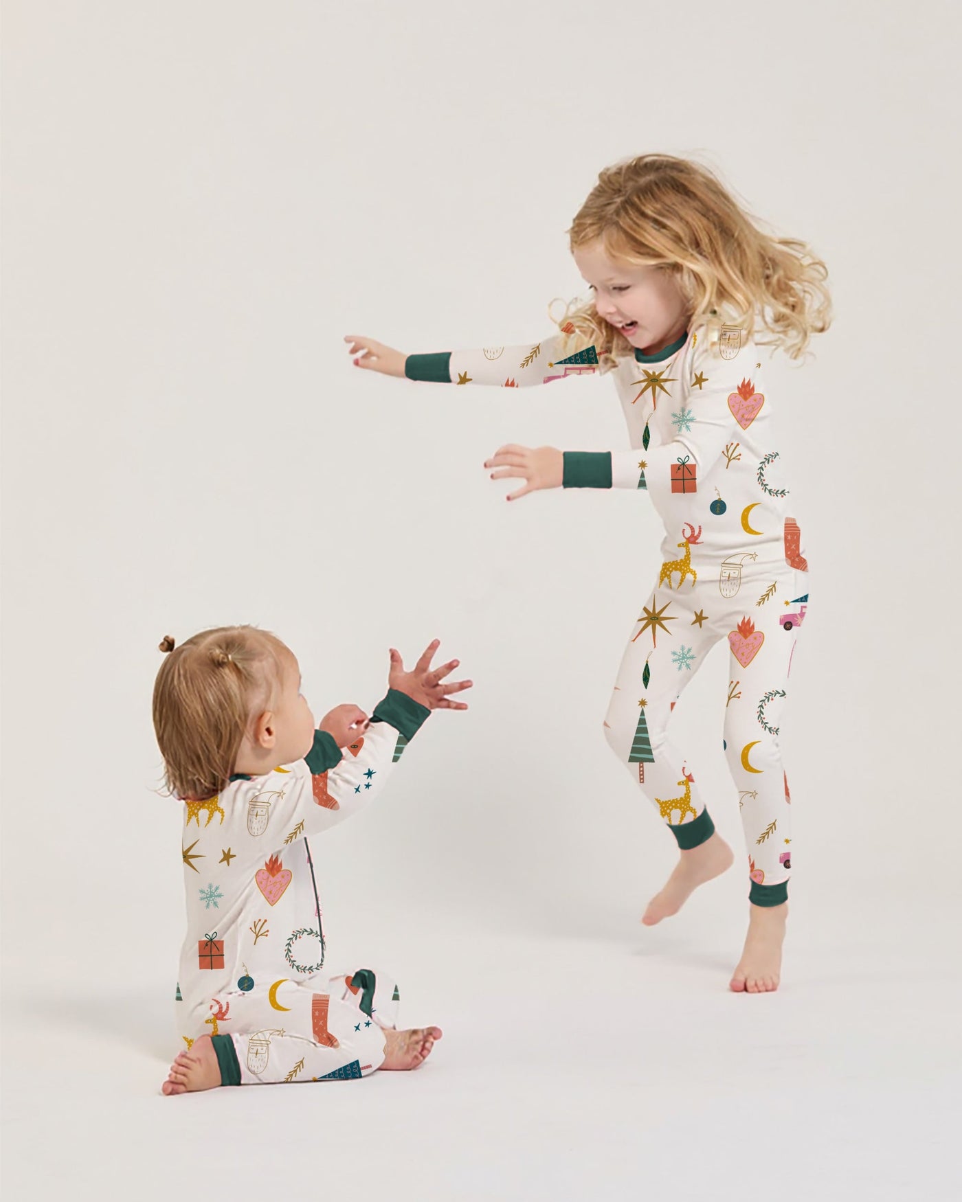 Mod Holiday Kids Long Sleeve Pajama Set Pajama Set Katie Kime