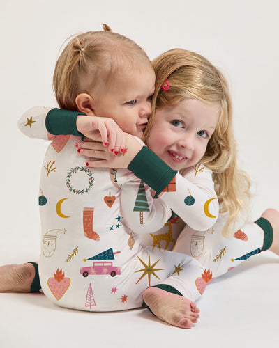 Mod Holiday Kids Long Sleeve Pajama Set Pajama Set Katie Kime