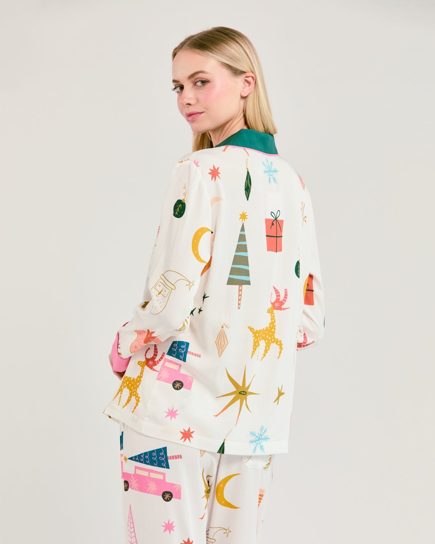 Mod Holiday Long Sleeve Pajama Pants Set Pajama Set Katie Kime