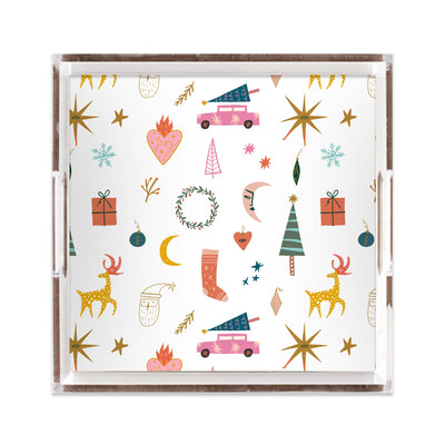 Mod Holiday Lucite Tray Lucite Trays Multi / 12x12 Katie Kime