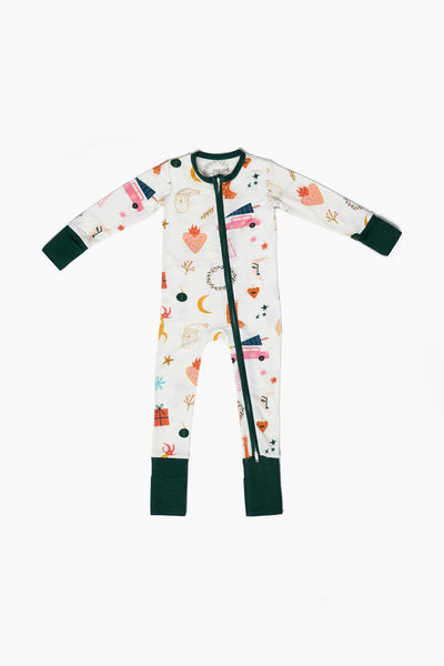 Mod Holiday Zipper Footie Pajamas Pajama Set Katie Kime
