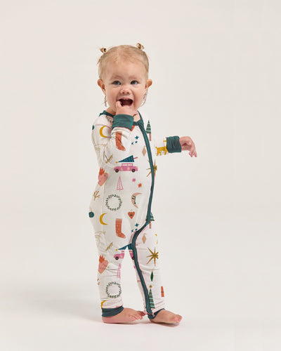 Mod Holiday Zipper Footie Pajamas Pajama Set Katie Kime