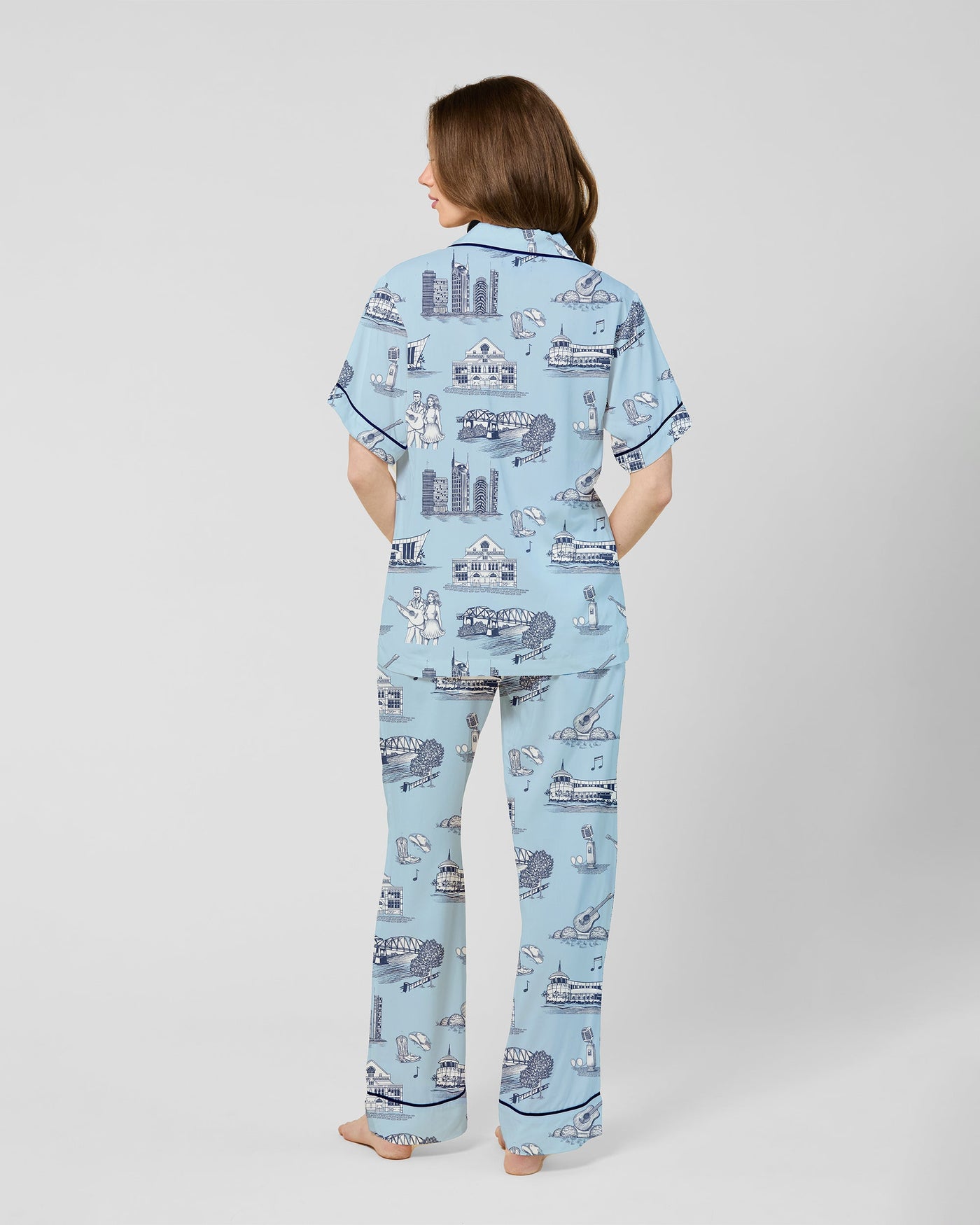 Nashville Toile Pajama Pants Set Pajama Set Katie Kime