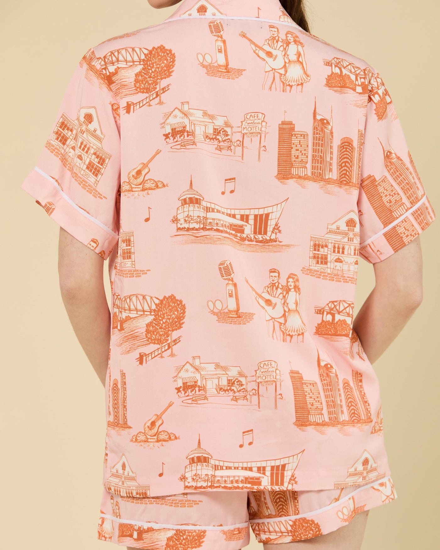 Nashville Toile Pajama Shorts Set Pajama Set Katie Kime