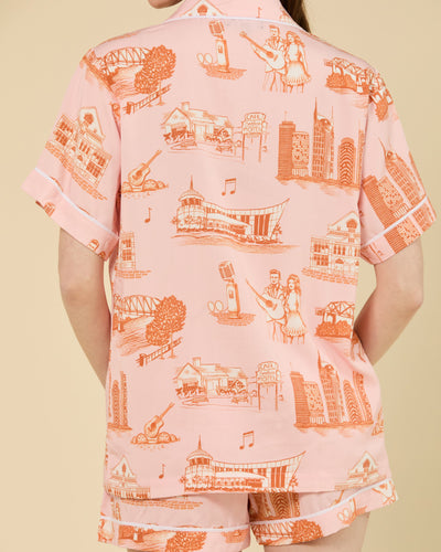 Nashville Toile Pajama Shorts Set Pajama Set Katie Kime