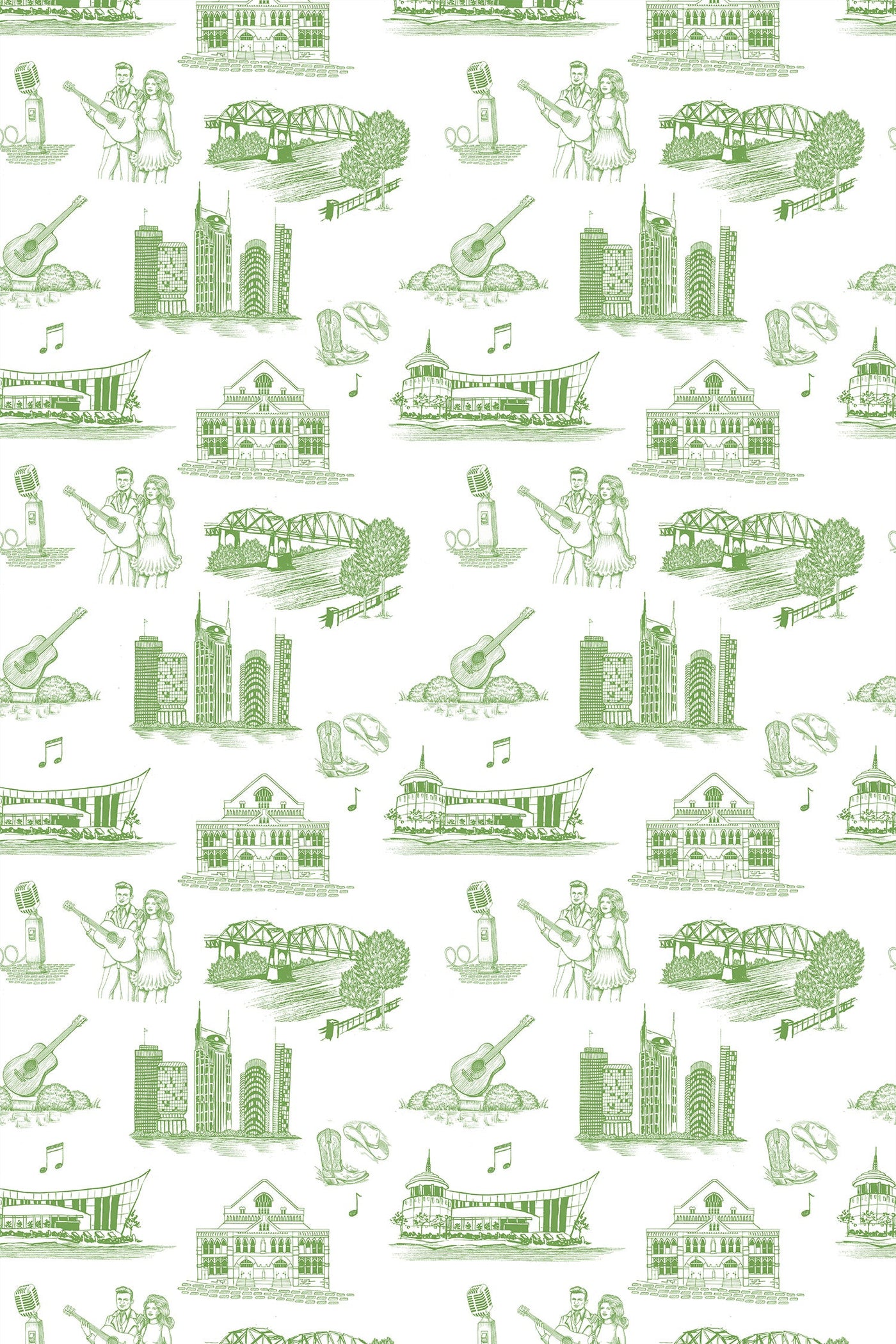 Nashville Toile Peel & Stick Wallpaper Peel & Stick Wallpaper Katie Kime