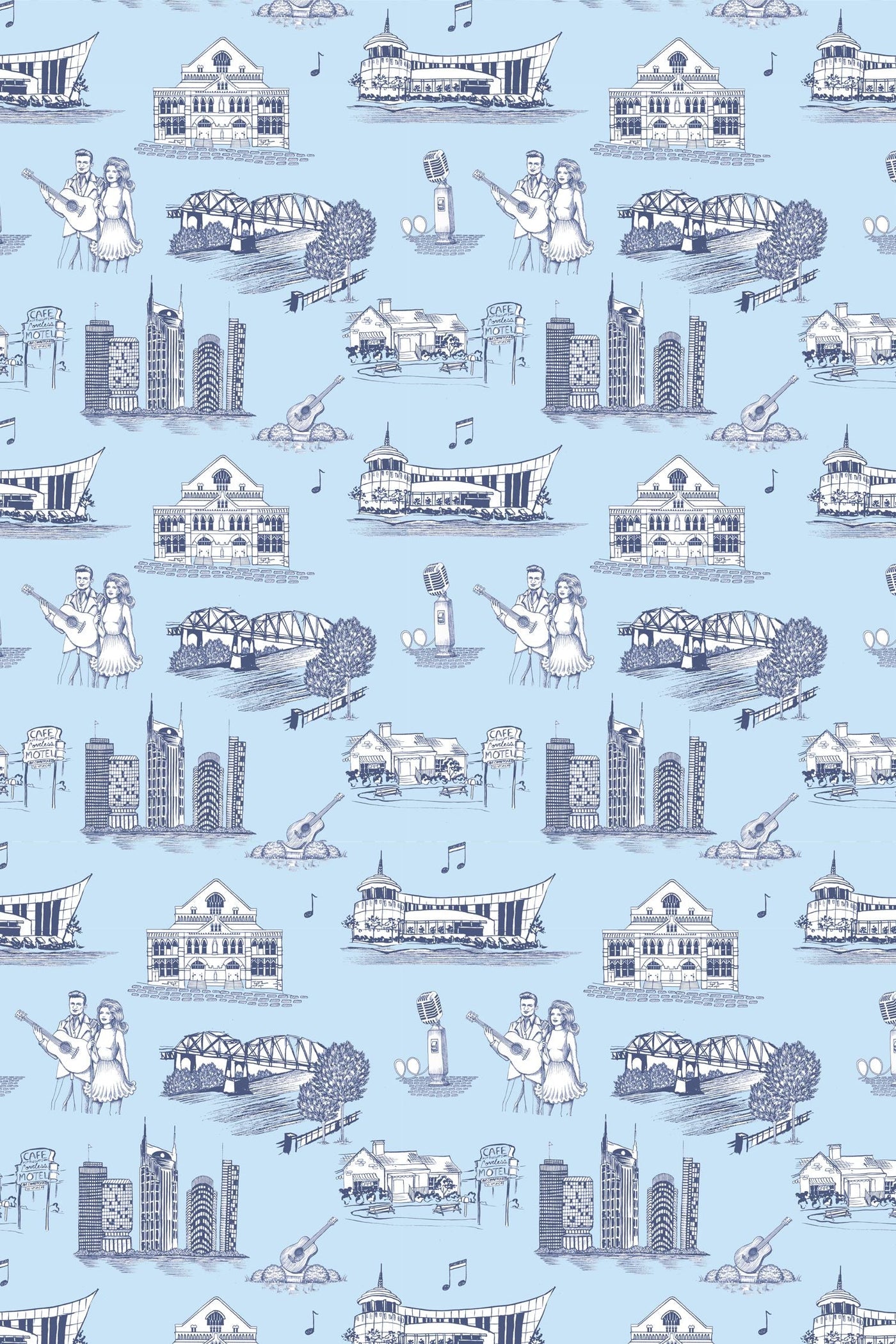 Nashville Toile Peel & Stick Wallpaper Peel & Stick Wallpaper Katie Kime