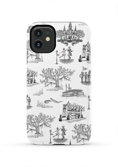 New Orleans Toile iPhone Case Phone Case Tough / iPhone 11 / Black Katie Kime