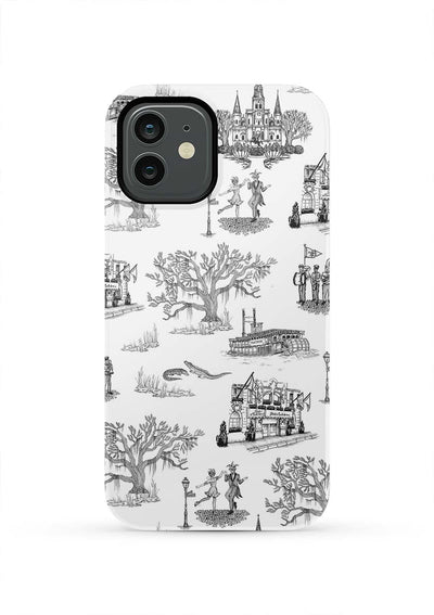 New Orleans Toile iPhone Case Phone Case Tough / iPhone 12 / Black Katie Kime