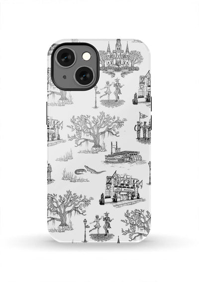 New Orleans Toile iPhone Case Phone Case Tough / iPhone 13 / Black Katie Kime