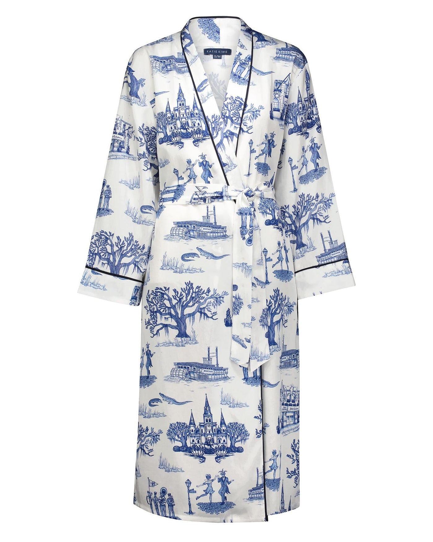 New Orleans Toile Robe Robe Katie Kime