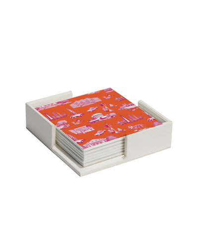 New York Toile Coaster Set Coaster Set Katie Kime