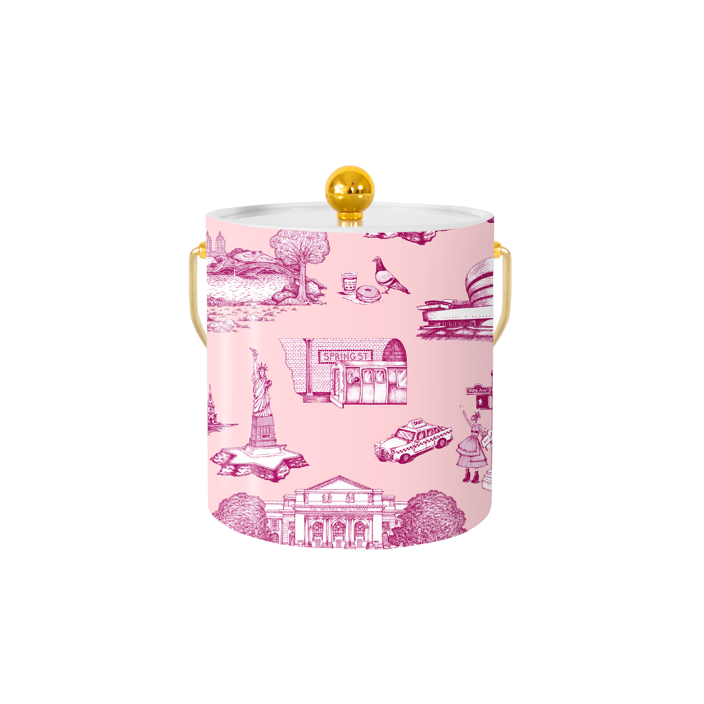 New York Toile Ice Bucket Ice Bucket Katie Kime