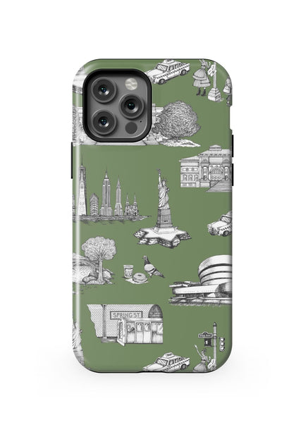 New York Toile iPhone Case Phone Case Hunter / iPhone 12 Pro / MagSafe Tough Katie Kime