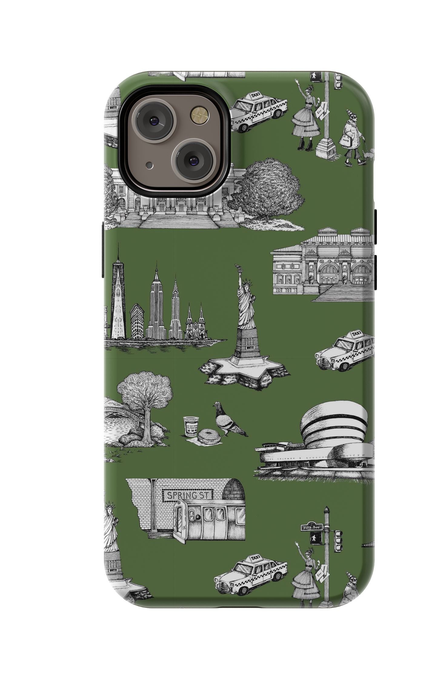 New York Toile iPhone Case Phone Case Hunter / iPhone 14 Plus / MagSafe Tough Katie Kime