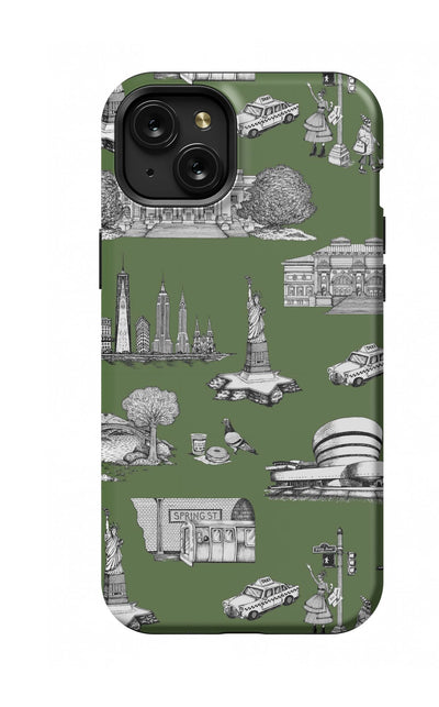 New York Toile iPhone Case Phone Case Hunter / iPhone 15 Plus / MagSafe Tough Katie Kime