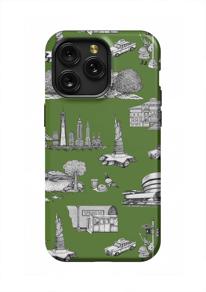 New York Toile iPhone Case Phone Case Hunter / iPhone 15 Pro Max / Tough Katie Kime