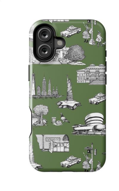 New York Toile iPhone Case Phone Case Hunter / iPhone 16 Plus / MagSafe Tough Katie Kime