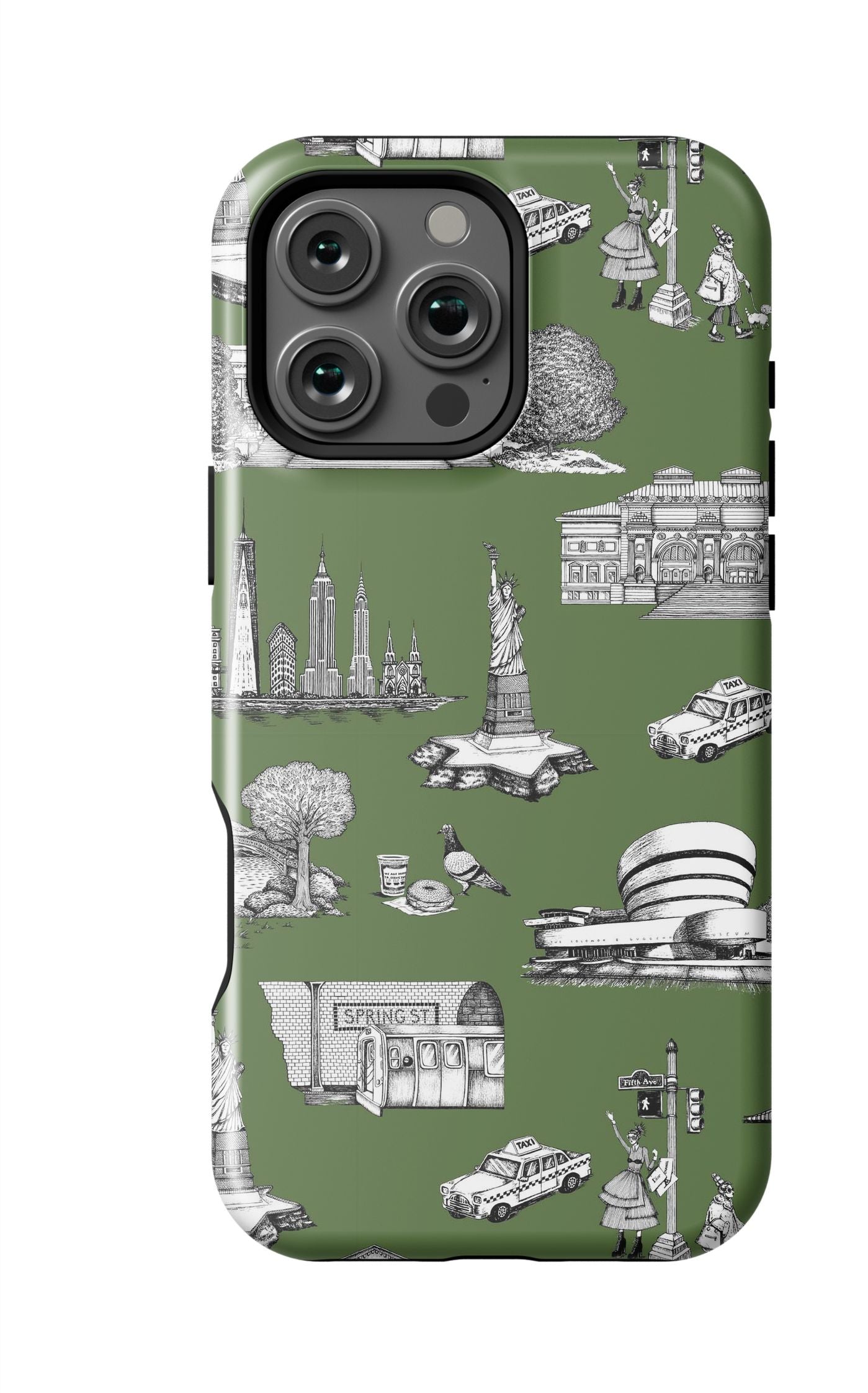 New York Toile iPhone Case Phone Case Hunter / iPhone 16 Pro Max / MagSafe Tough Katie Kime