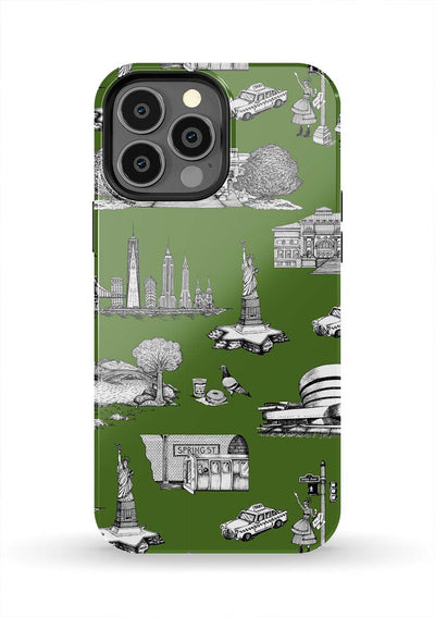 New York Toile iPhone Case Phone Case Tough / iPhone 13 Pro Max / Hunter Katie Kime
