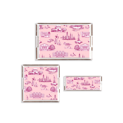 New York Toile Lucite Tray Lucite Trays Katie Kime