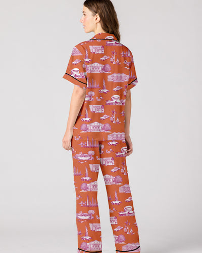 New York Toile Pajama Pants Set Pajama Set Katie Kime