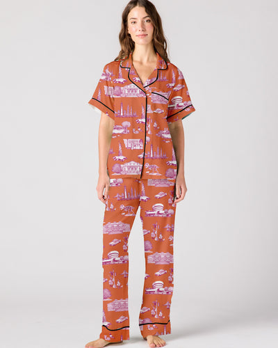 New York Toile Pajama Pants Set Pajama Set Katie Kime