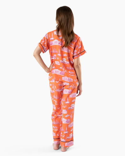 New York Toile Pajama Pants Set Pajama Set Katie Kime