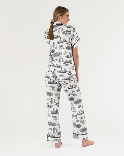 New York Toile Pajama Pants Set Pajama Set Katie Kime