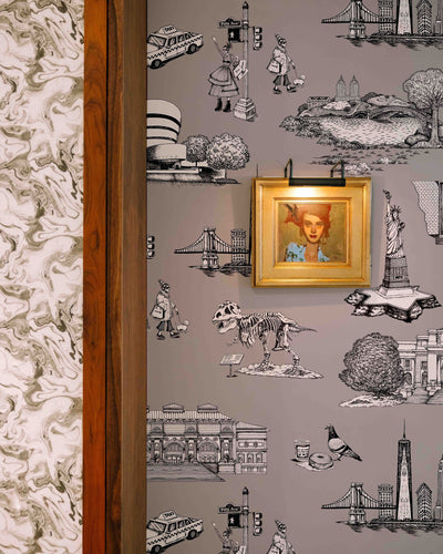 New York Toile Peel & Stick Wallpaper Peel & Stick Wallpaper Katie Kime